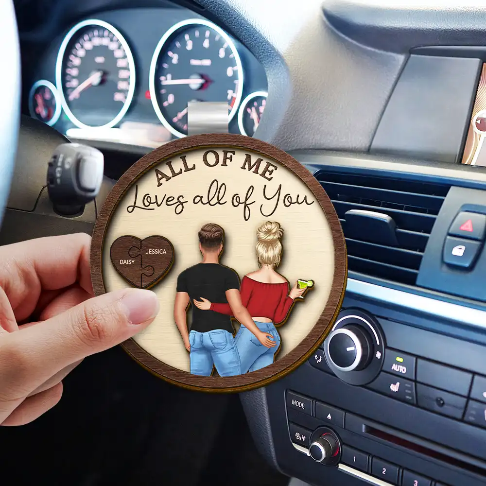 Drive Safe I Love You Backside Couples - Personalized Custom Shaped Car Visor Clip - Image 3