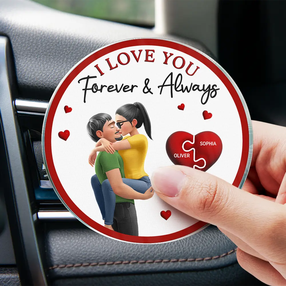 Drive Safe I Love You Couples - Personalized Acrylic Car Vent Clip - Image 4