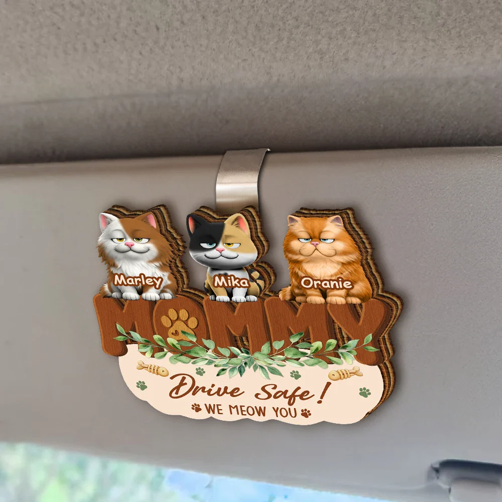 Drive Safe We Woof You - Personalized Custom Shaped Car Visor Clip - Image 2