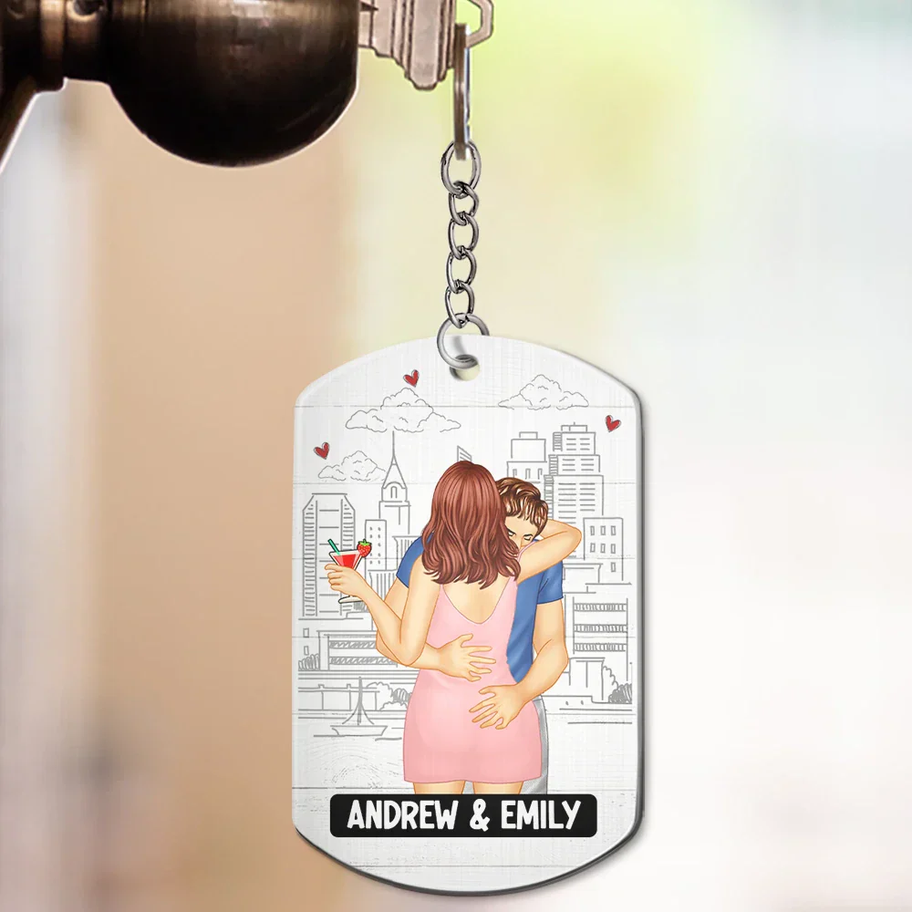 Drive Safe Your Wife Loves You - Personalized Aluminum Keychain - Image 3