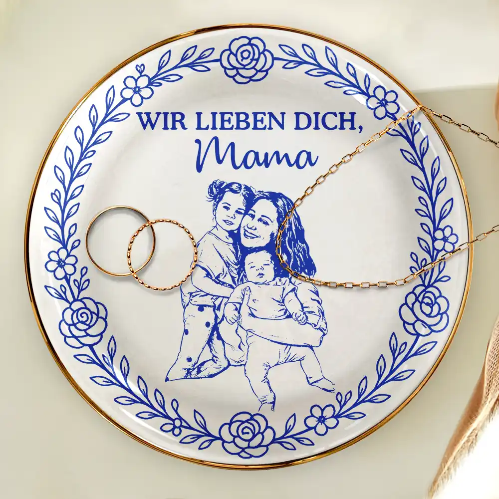Eigenes Foto Als Bleistiftskizze Ich Liebe Dich Mama Oma - Personalisierte Schmuckschale - Image 5