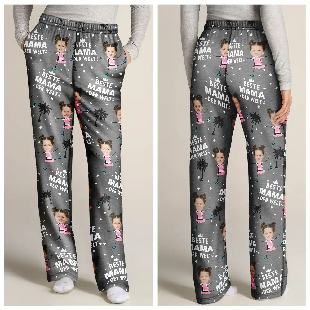 Eigenes Foto Beste Eltern Und Großeltern der Welt - Personalisiertes Pyjamahose - Image 4