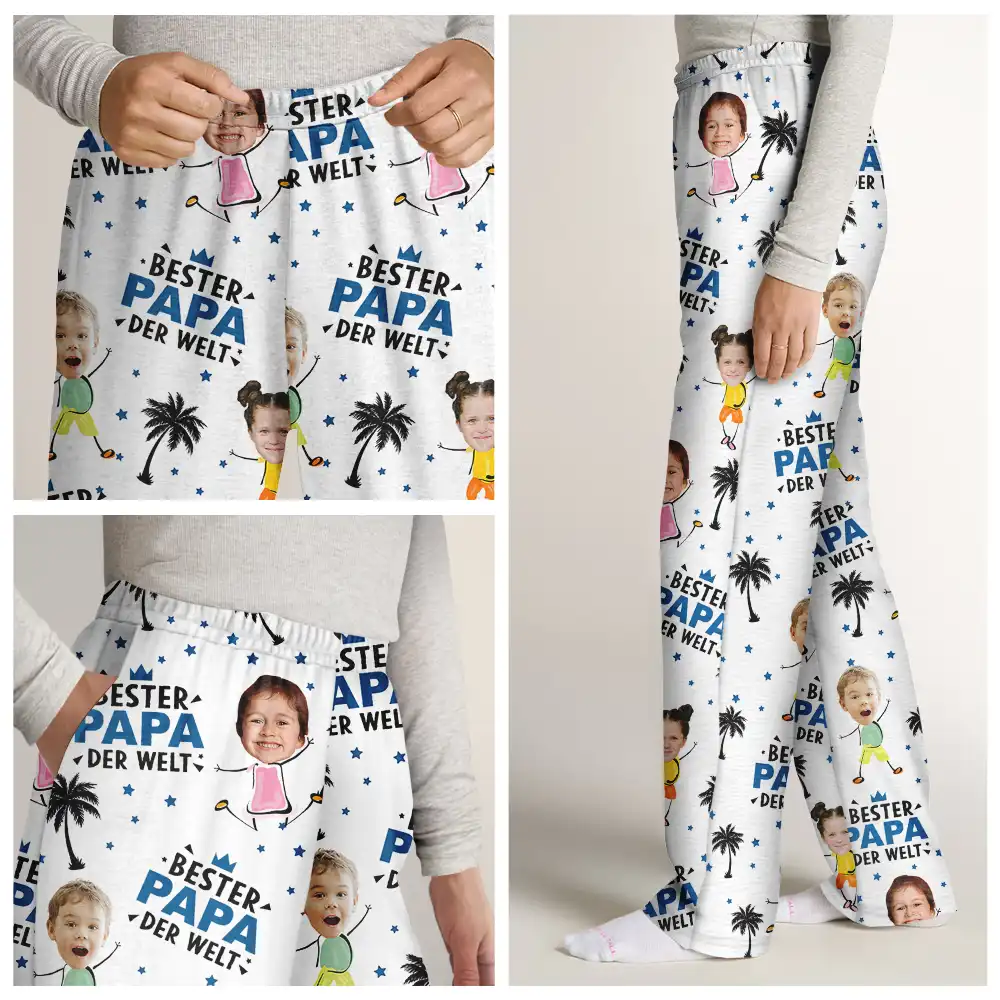 Eigenes Foto Beste Eltern Und Großeltern der Welt - Personalisiertes Pyjamahose - Image 8