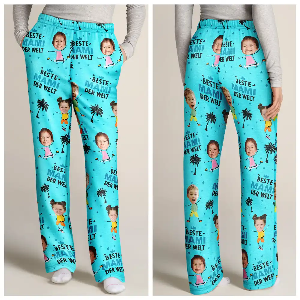 Eigenes Foto Beste Mama Oma Der Welt - Personalisierte Pyjamahose - Image 4
