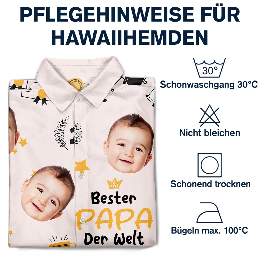 Eigenes Foto Bester Opa Der Welt Trophäen-Papa - Personalisiertes Hawaiihemd - Image 8
