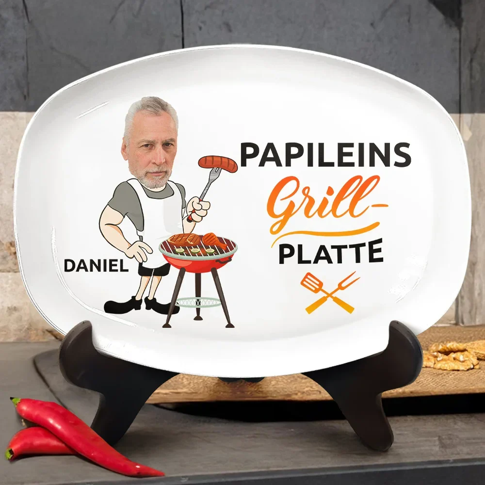 Eigenes Foto Papas Grillplatte - Personalisierte Platte - Image 4