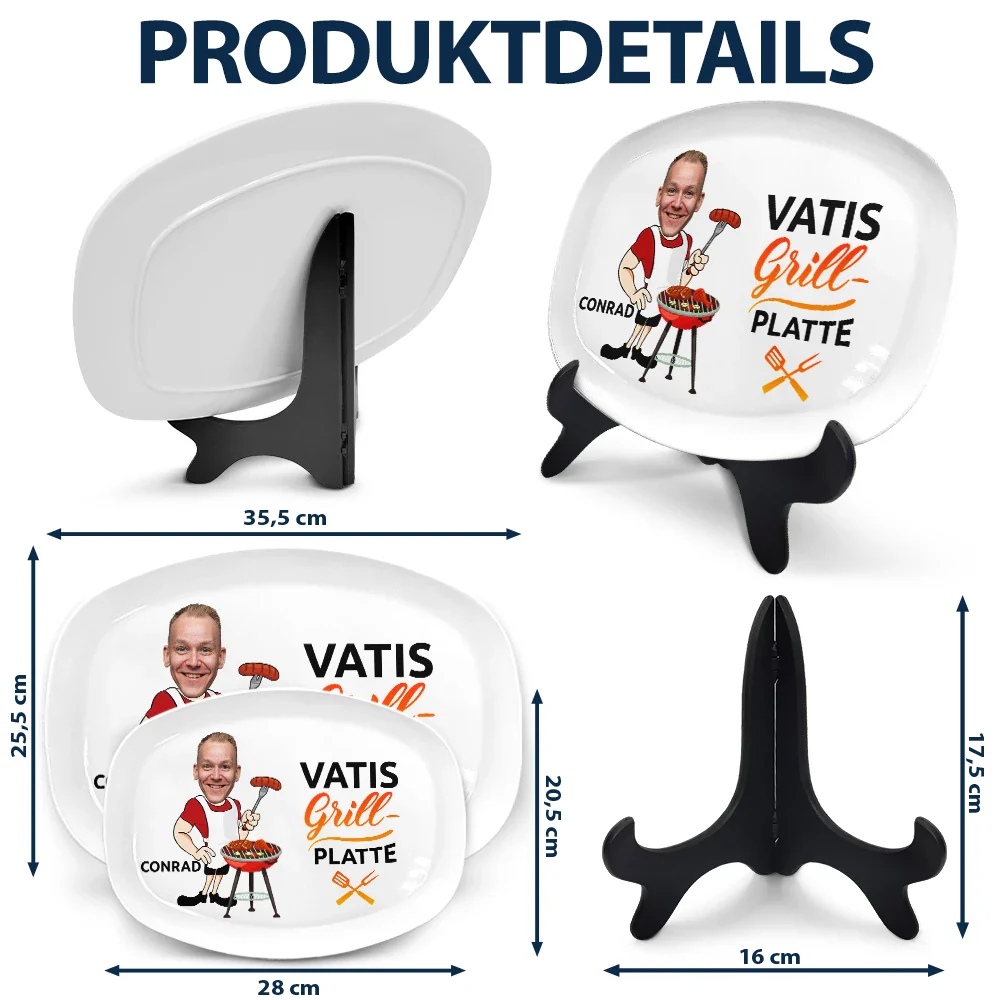 Eigenes Foto Papas Grillplatte - Personalisierte Platte - Image 6