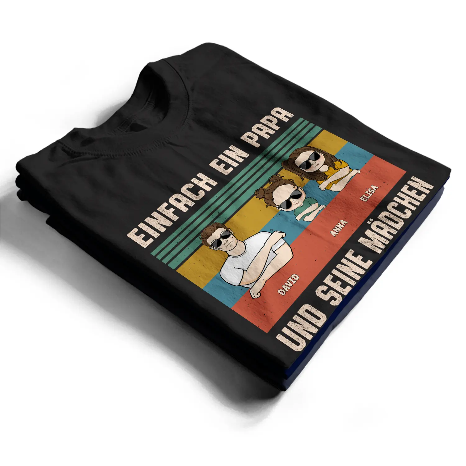 Einfach Ein Papa Und Sein Mädchen - Geschenk Für Den Vater - Personalisiertes T Shirt - Image 2