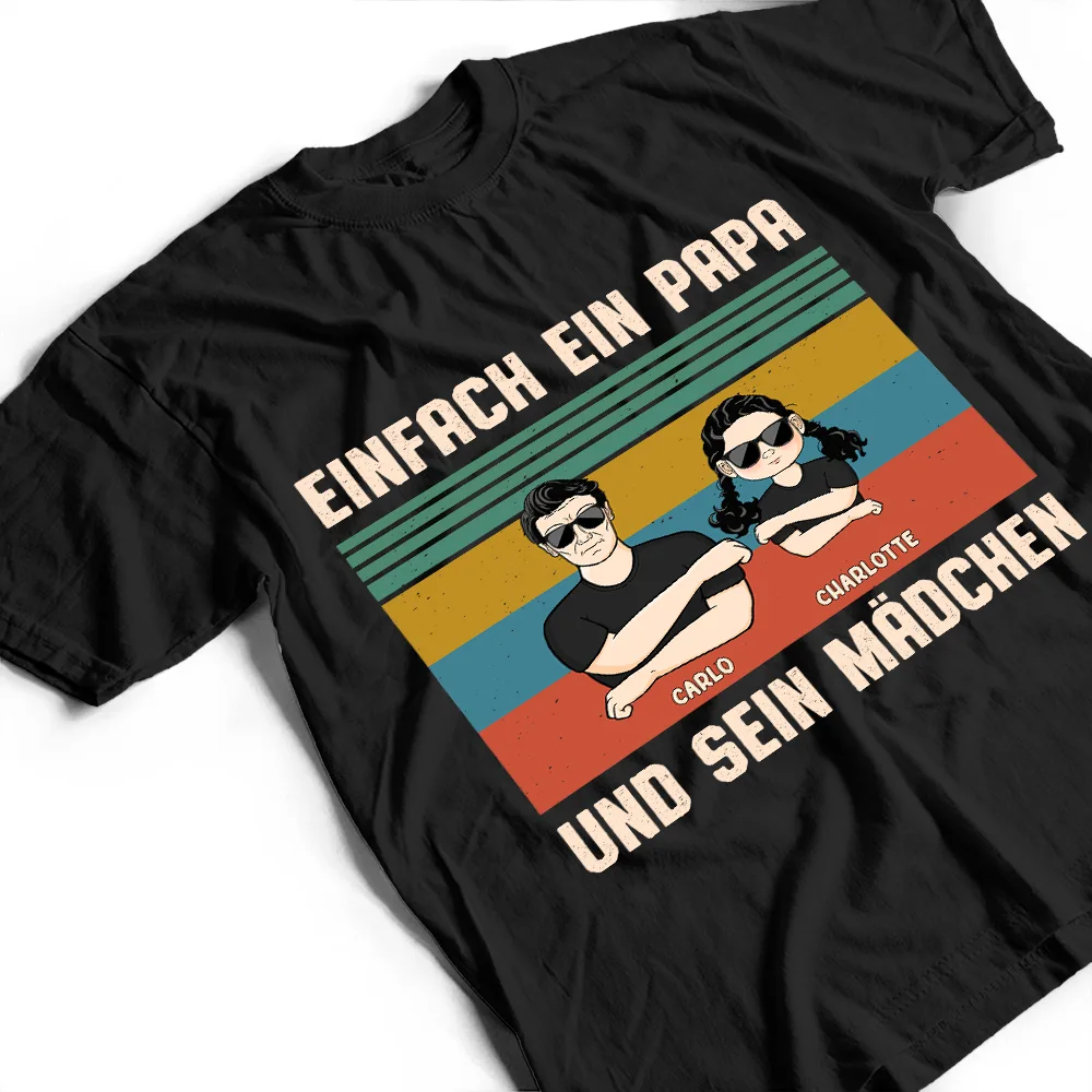 Einfach Ein Papa Und Sein Mädchen - Geschenk Für Den Vater - Personalisiertes T Shirt - Image 3