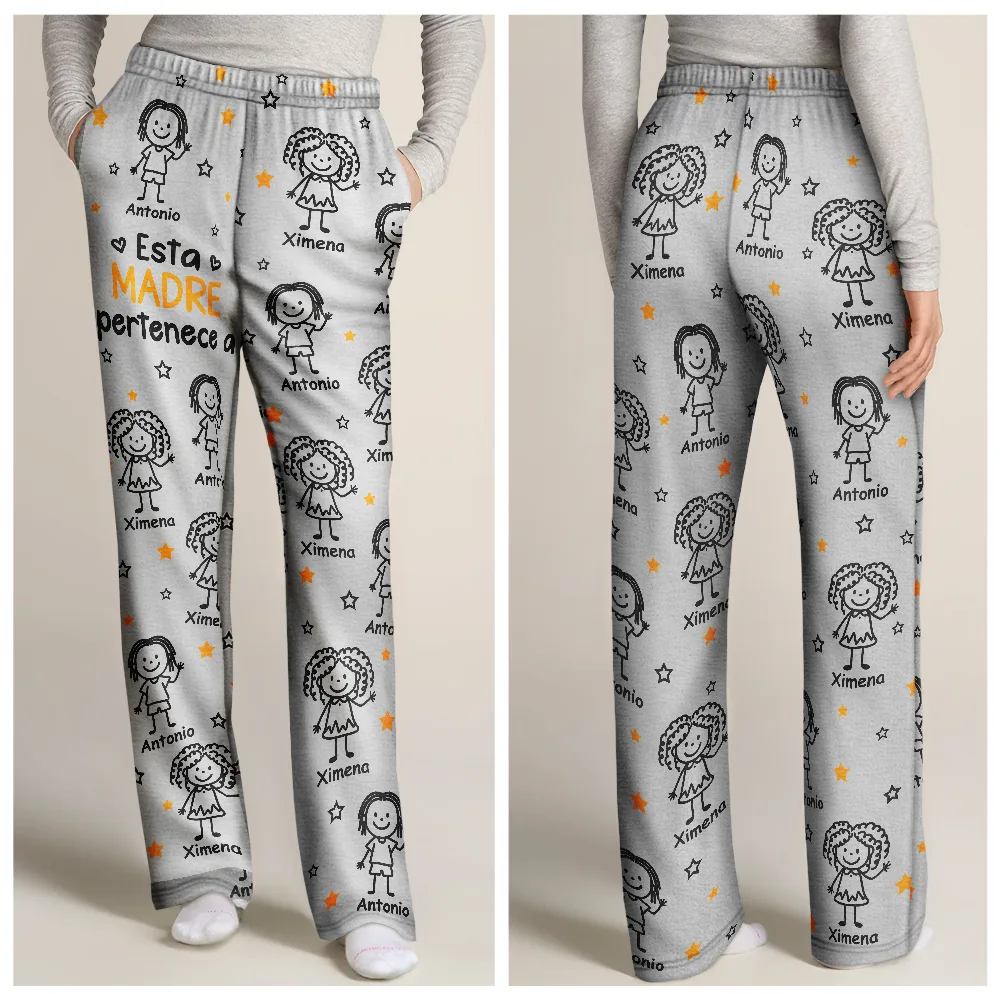Este Abuelo Esta Abuela Este Papá Esta Mamá Pertenece A - Pantalón De Pijama Personalizado - Image 3