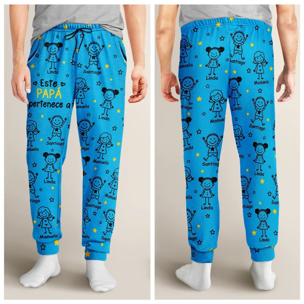 Este Abuelo Esta Abuela Este Papá Esta Mamá Pertenece A - Pantalón De Pijama Personalizado - Image 4