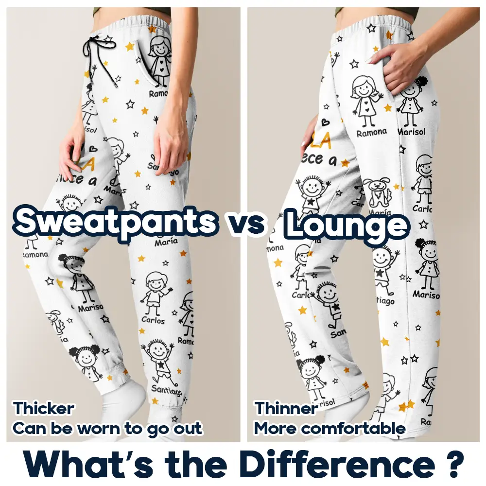 Este Abuelo Esta Abuela Este Papá Esta Mamá Pertenece A - Pantalón De Pijama Personalizado - Image 6