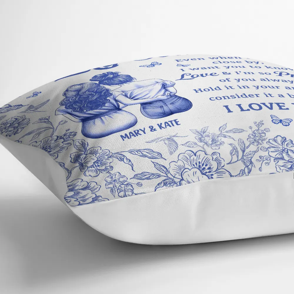 Even When I'm Not Close By Bestie Sister Toile - Personalized Pillow - Image 3