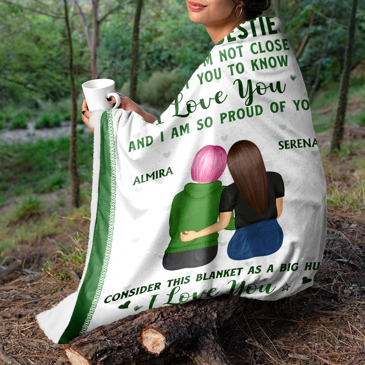 Even When I'm Not Close By - Gift For Sisters, Besties, Daughters - Personalized Fleece Blanket - Image 3