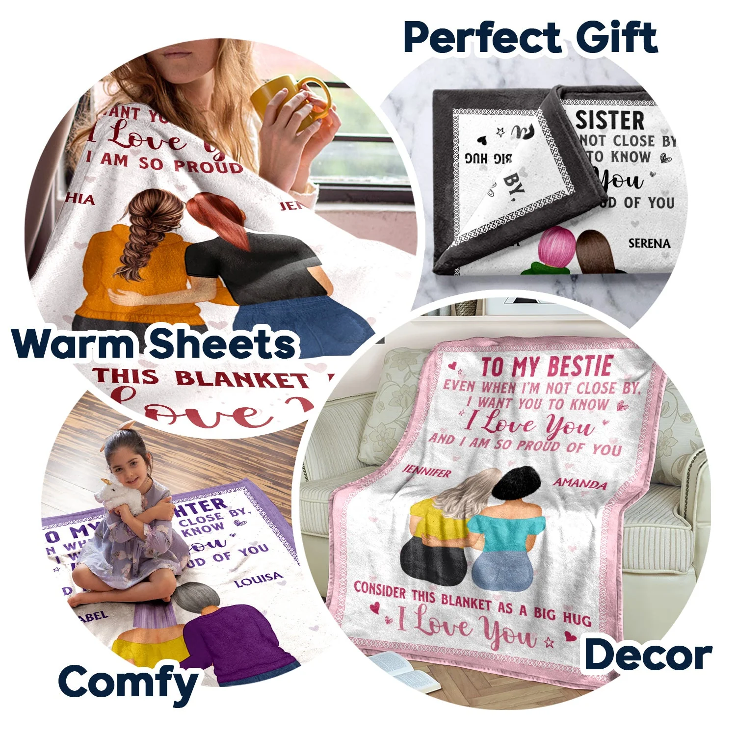 Even When I'm Not Close By - Gift For Sisters, Besties, Daughters - Personalized Fleece Blanket - Image 5