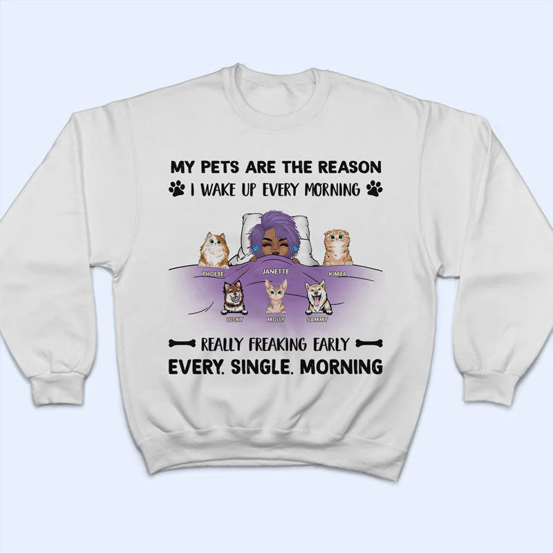 Every Single Morning - Gift For Dog And Cat Lovers - Personalized Custom Hoodie - Image 5