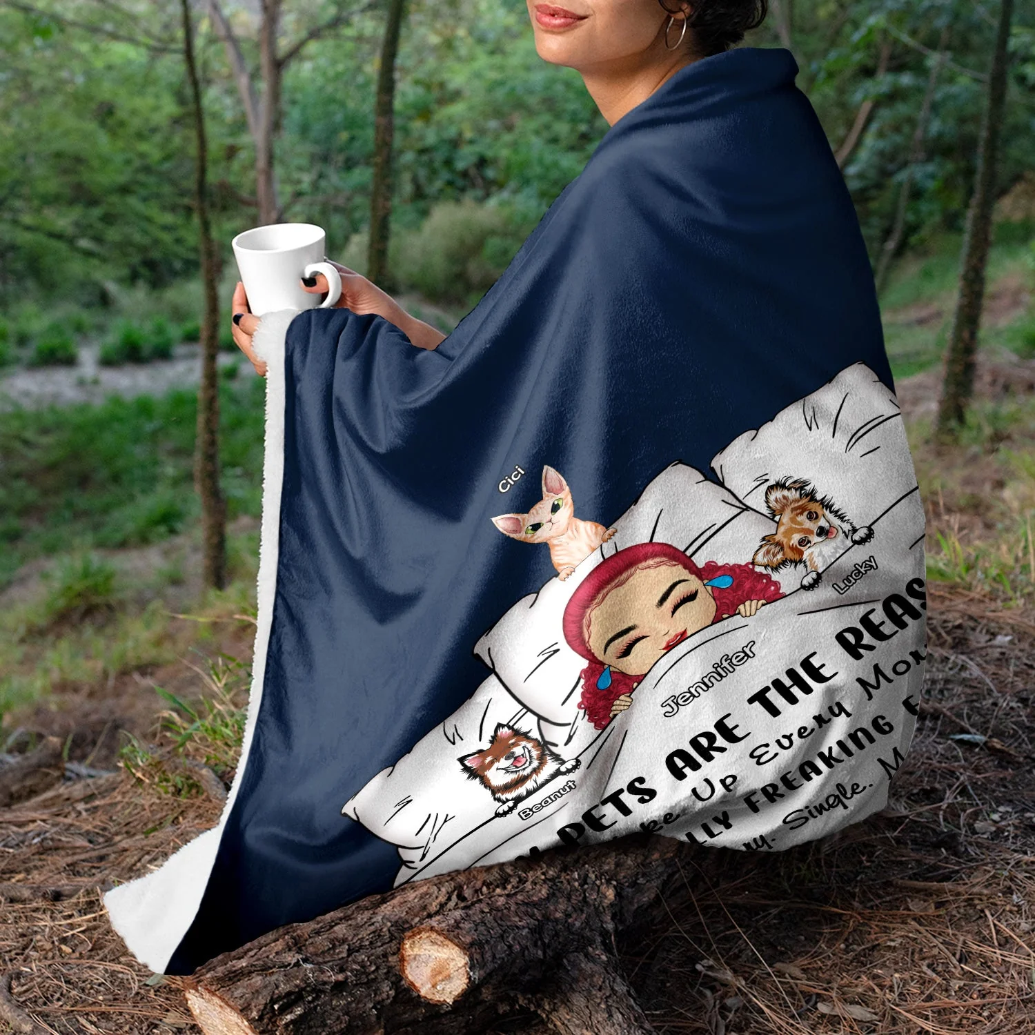 Every Single Morning - Gift For Dog Mom, Dog Dad, Cat Mom, Cat Dad - Personalized Custom Fleece Blanket - Image 3