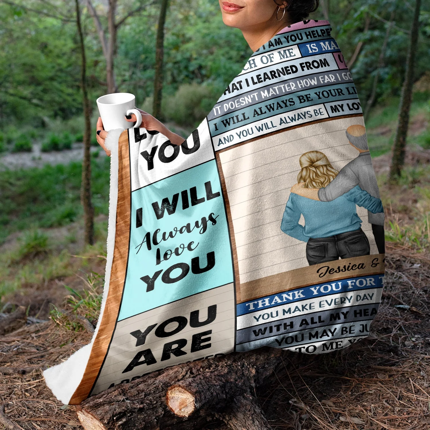 Everything I Am You Help Me To Be - Gift For Dad, Father - Personalized Custom Fleece Blanket - Image 3