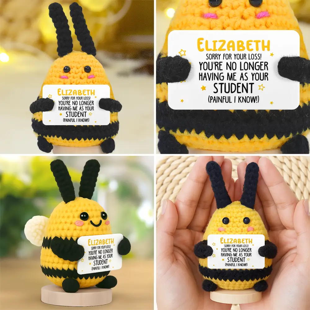 Excellent Teacher Highly Recommended - Personalized Doll Crochet With Custom Card - Image 3