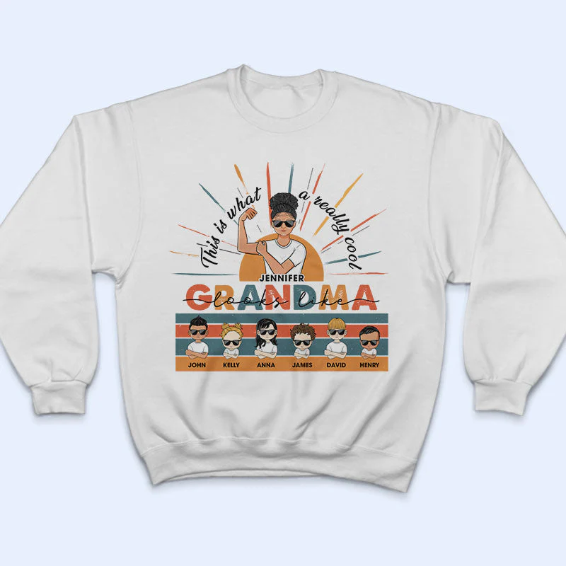 Family A Really Cool Grandma Looks Like - Gift For Grandparents - Personalized Custom T Shirt - Image 5