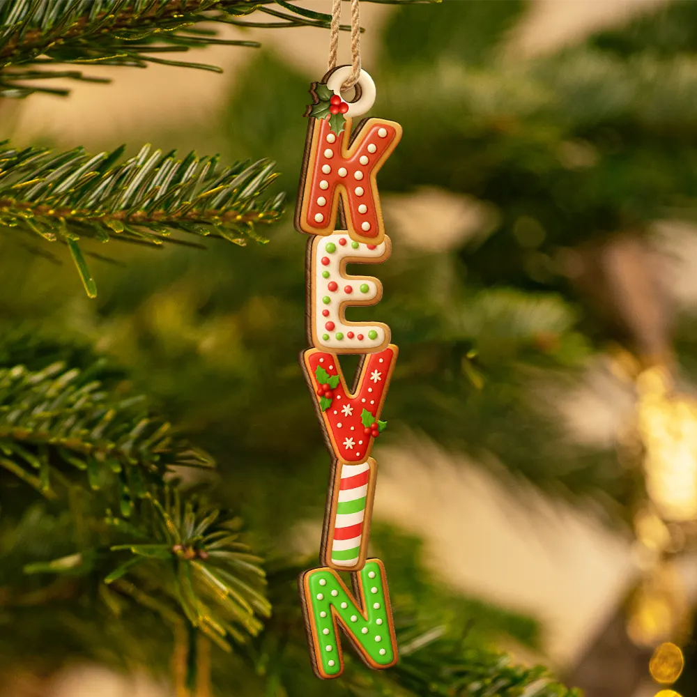 Family Couple Best Friend - Personalized Custom Shaped Wooden Ornament - Image 3