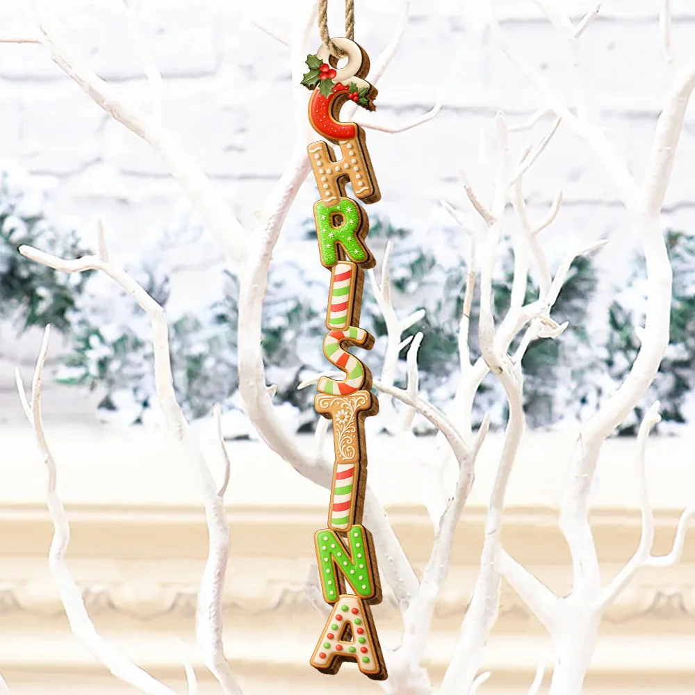 Family Couple Best Friend - Personalized Custom Shaped Wooden Ornament - Image 4