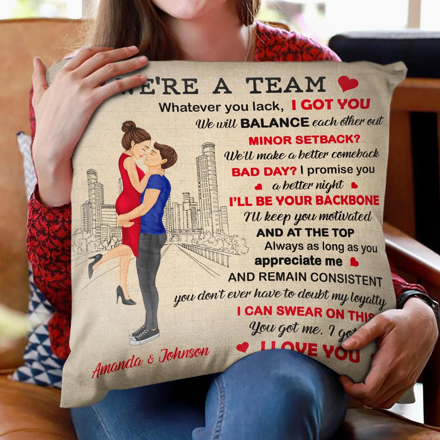 Family Couple The Day I Met You - Anniversary, Birthday Gift For Spouse, Lover, Husband, Wife, Boyfriend, Girlfriend, Married Couples - Personalized Custom Pillow - Image 2
