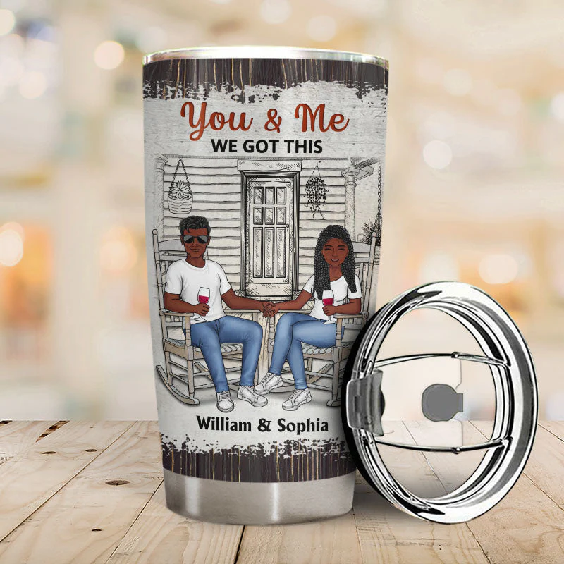 Family Couple The Day I Met You - Couple Gift - Personalized Custom Tumbler - Image 2