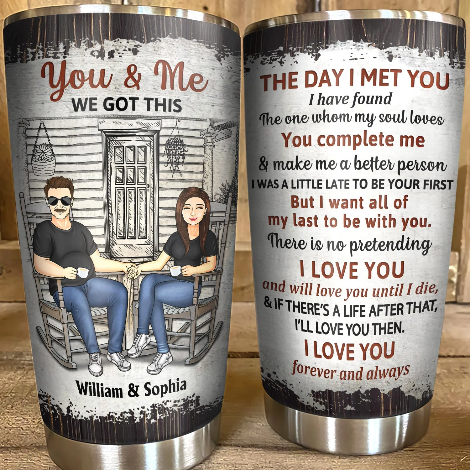 Family Couple The Day I Met You - Couple Gift - Personalized Custom Tumbler - Image 4
