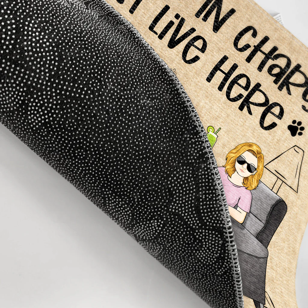 Family Couple The Dogs Are In Charge - Gift For Dog Lovers - Personalized Custom Doormat - Image 3