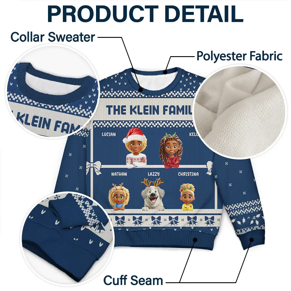 Family Is The Greatest Gift - Personalized Unisex Ugly Sweater - Image 6