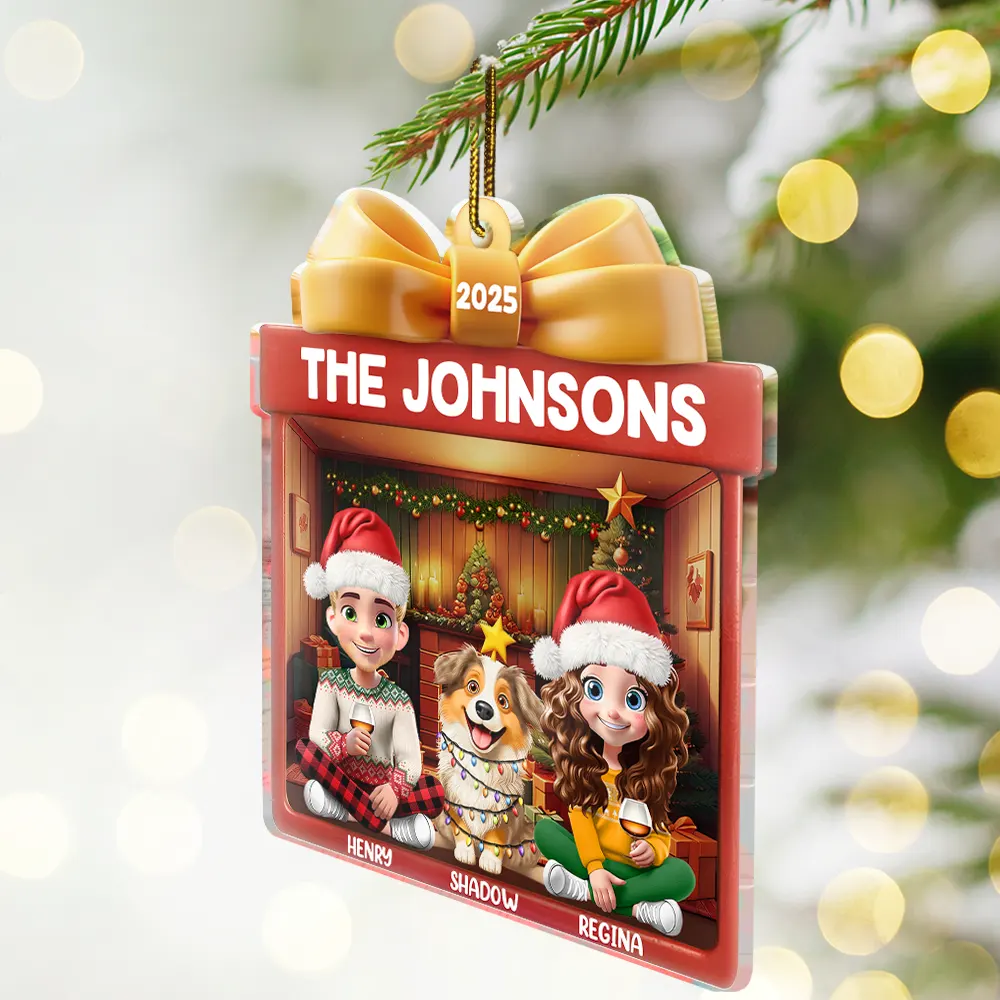 Family Kid Dog Cat Christmas Gift - Personalized Custom Shaped Acrylic Ornament - Image 2