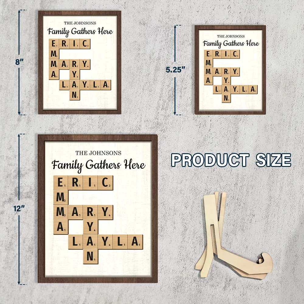 Family Love Keepsake - Personalized 2-Layered Wooden Plaque With Stand - Image 4