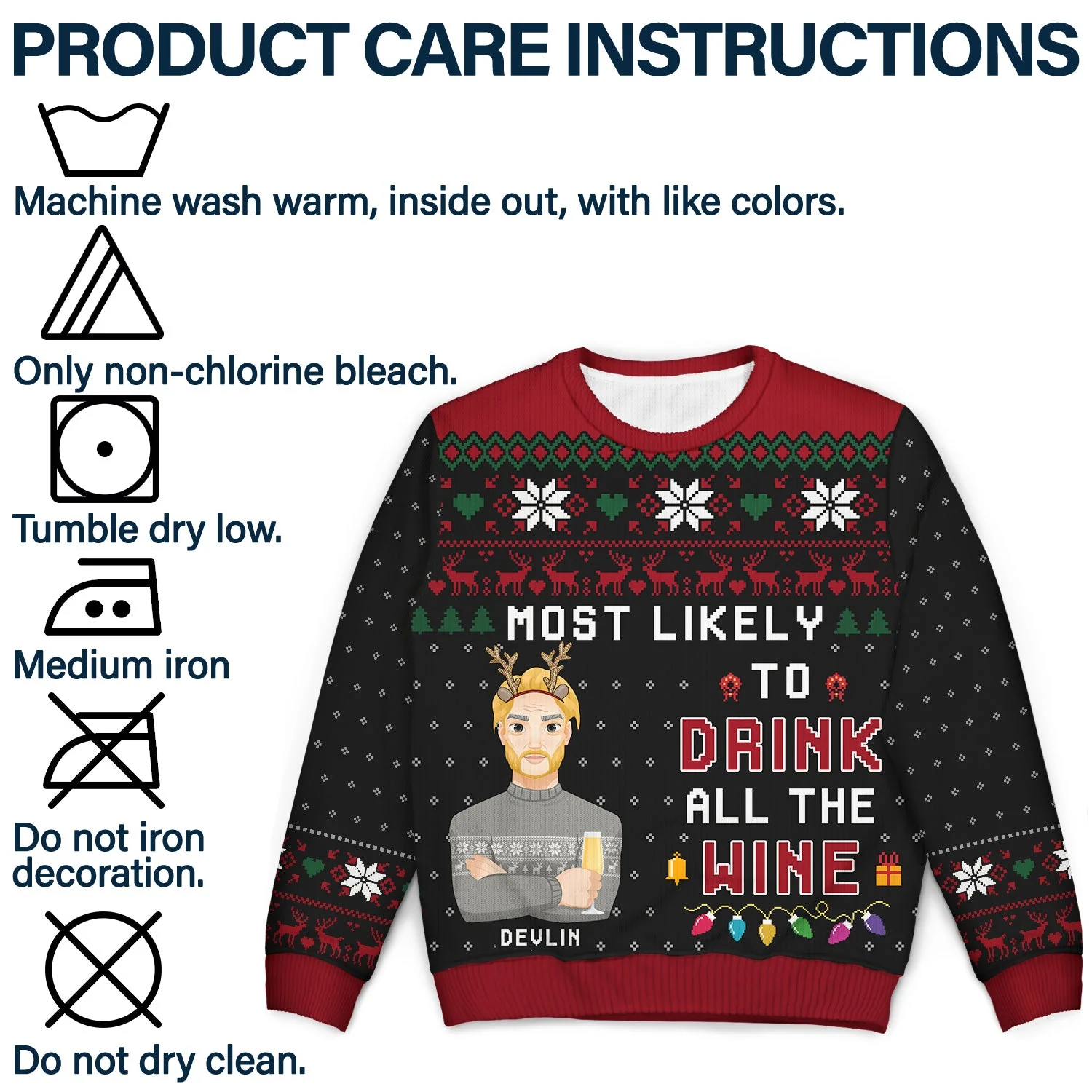 Family Matching Shirt Most Likely To - Funny Christmas Gift For Family - Personalized Unisex Ugly Sweater - Image 7