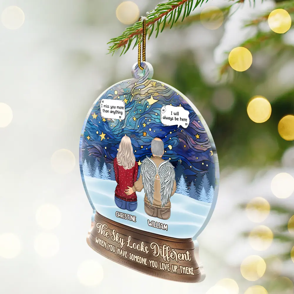 Family Memorial When You Have Someone You Love - Personalized Custom Shaped Acrylic Ornament - Image 2