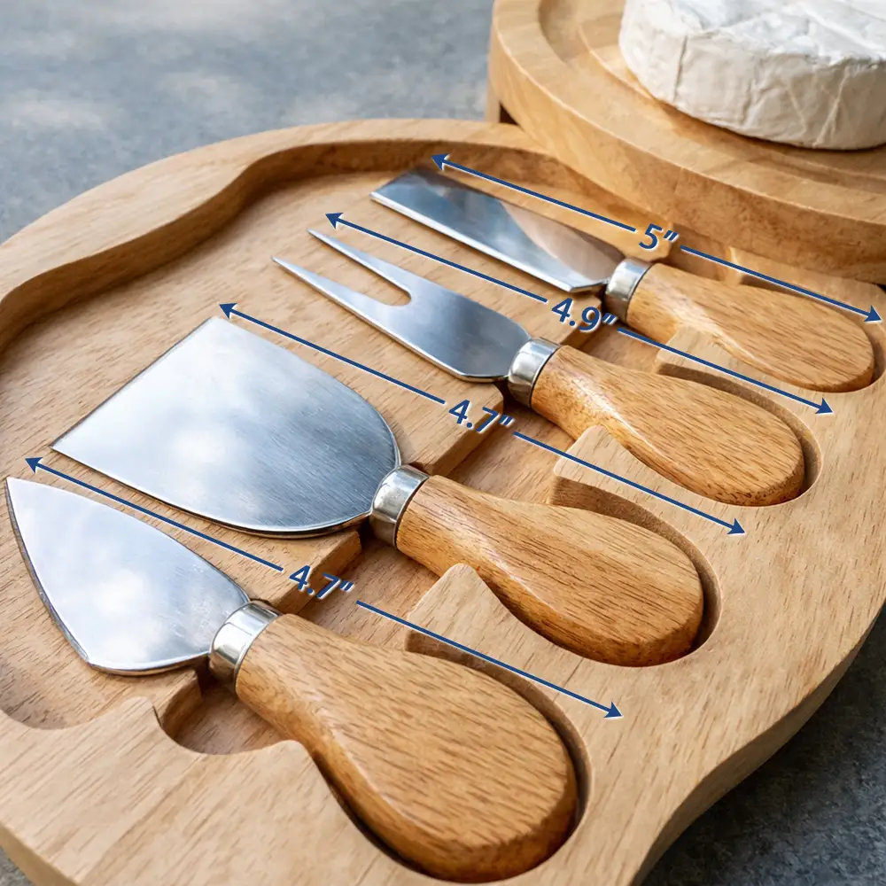 Family Monogram Name Charcuterie Couple Initial - Personalized Cheese Board Set - Image 4