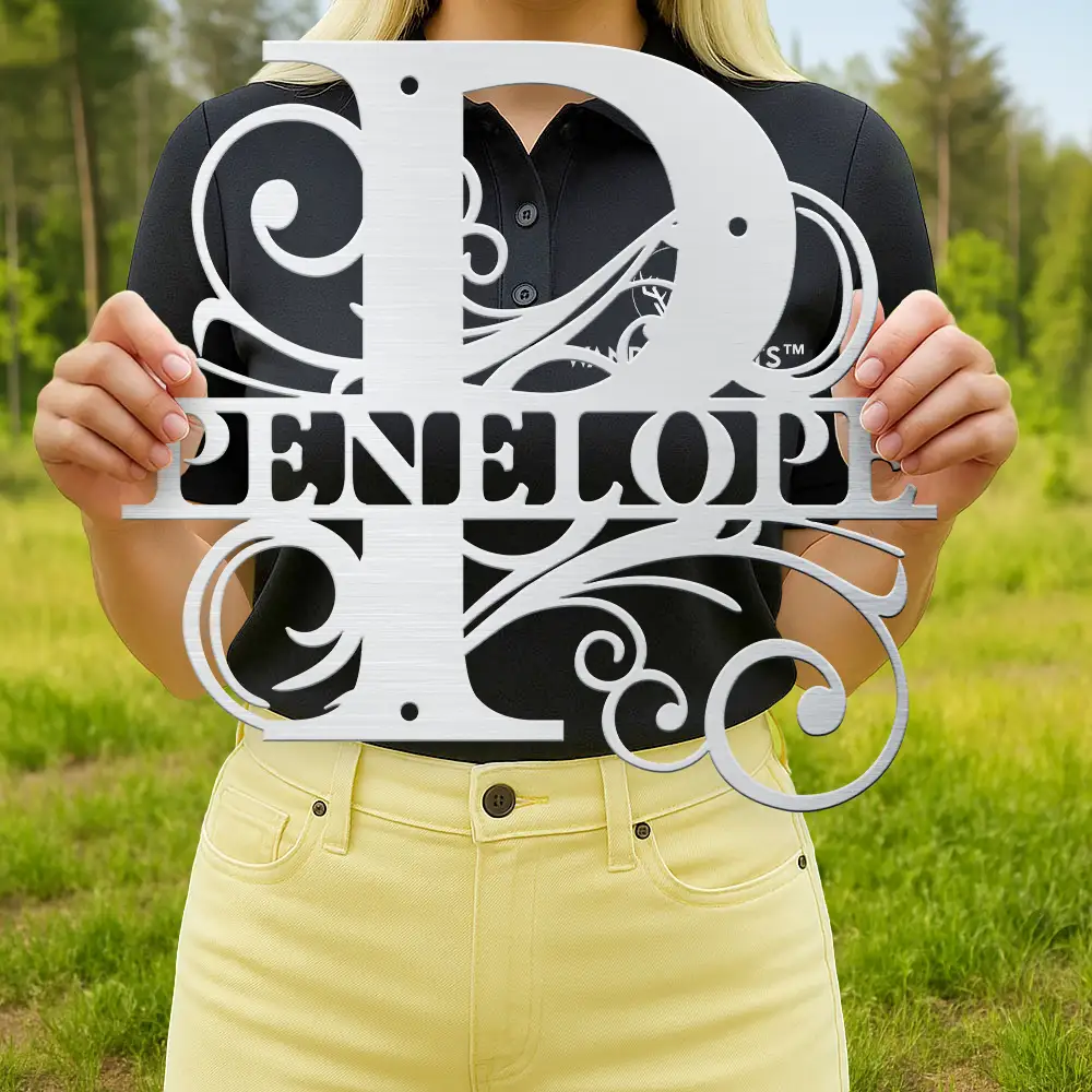Family Name Monogram - Personalized Cutout Metal Sign - Image 4