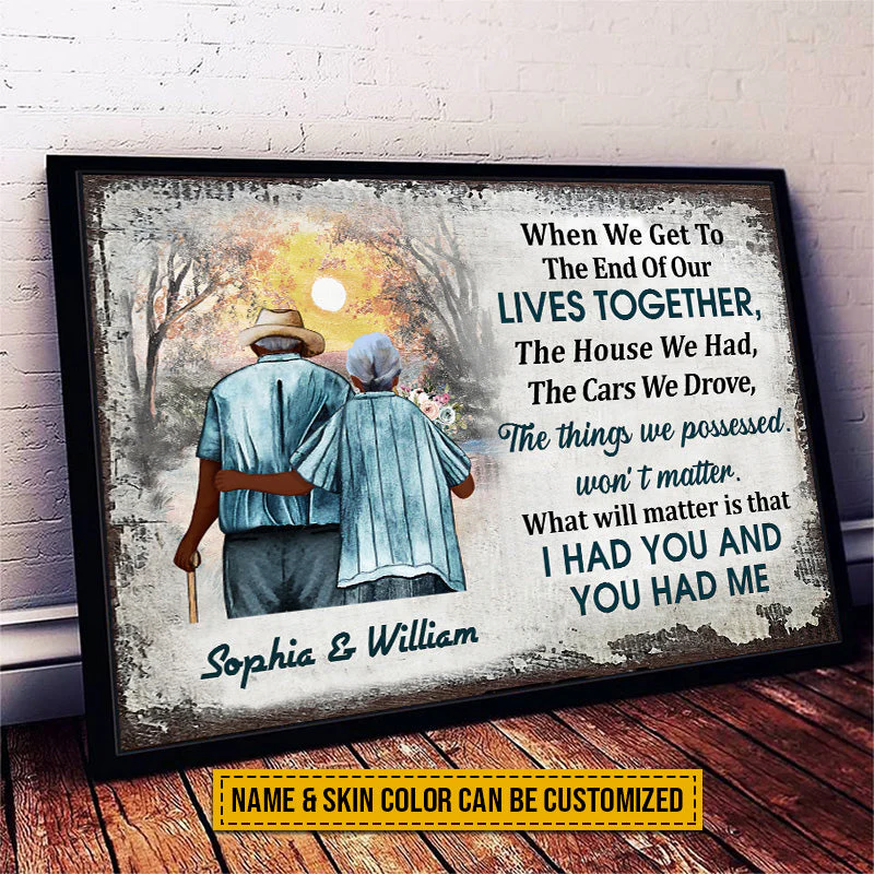 Family Old Couple Husband Wife When We Get Skin Custom Poster - Image 2