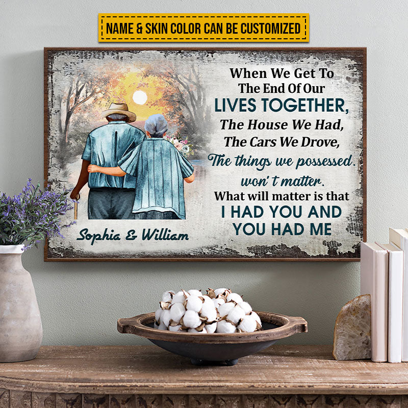 Family Old Couple Husband Wife When We Get Skin Custom Poster - Image 3