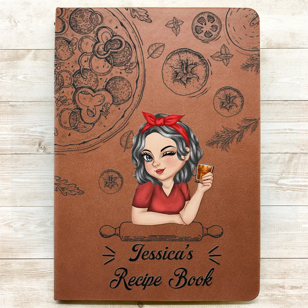 Family Recipe Cookbook - Personalized Leather Journal - Image 3