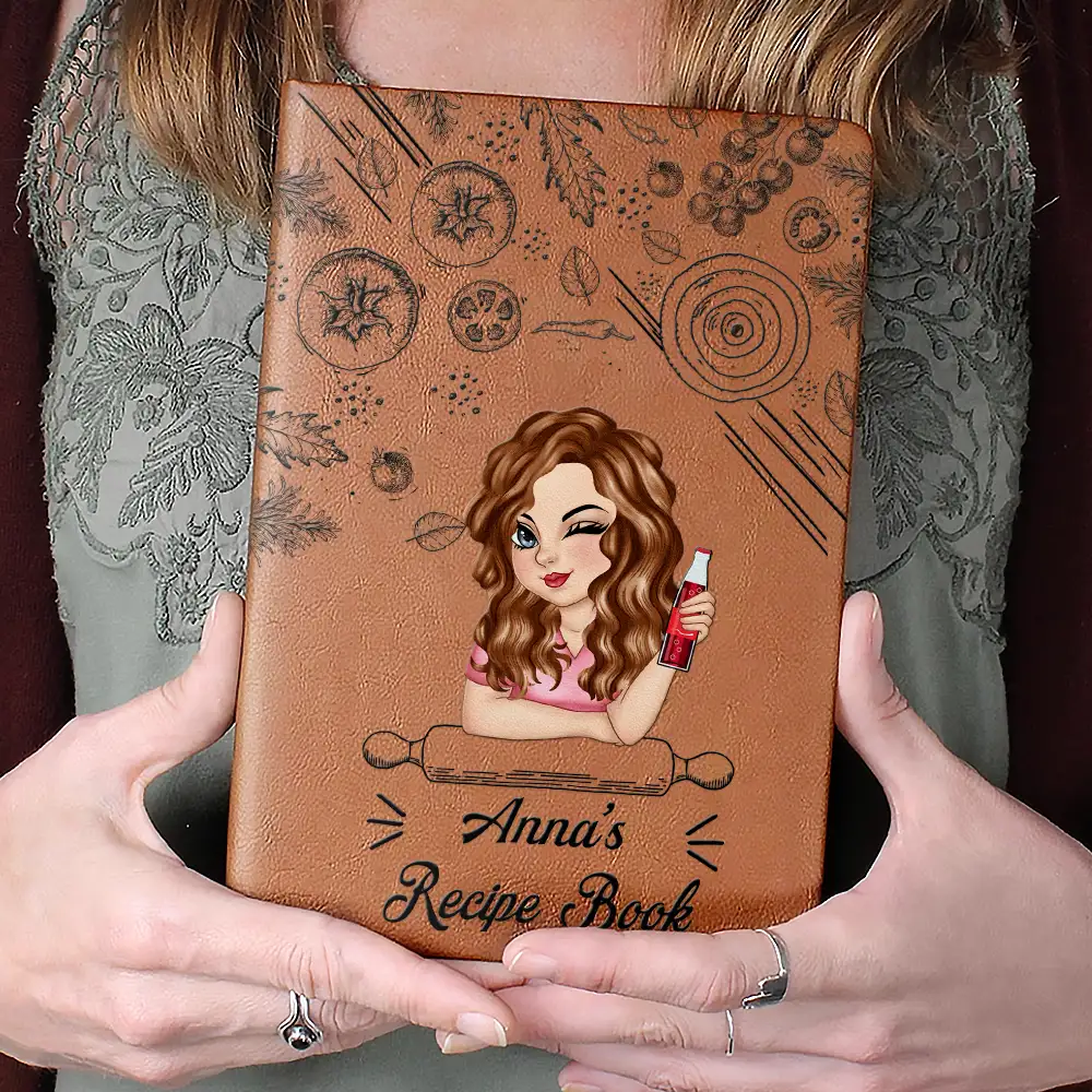 Family Recipe Cookbook - Personalized Leather Journal - Image 4