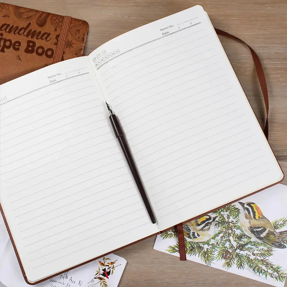 Family Recipe Mom Book - Personalized Leather Journal - Image 2
