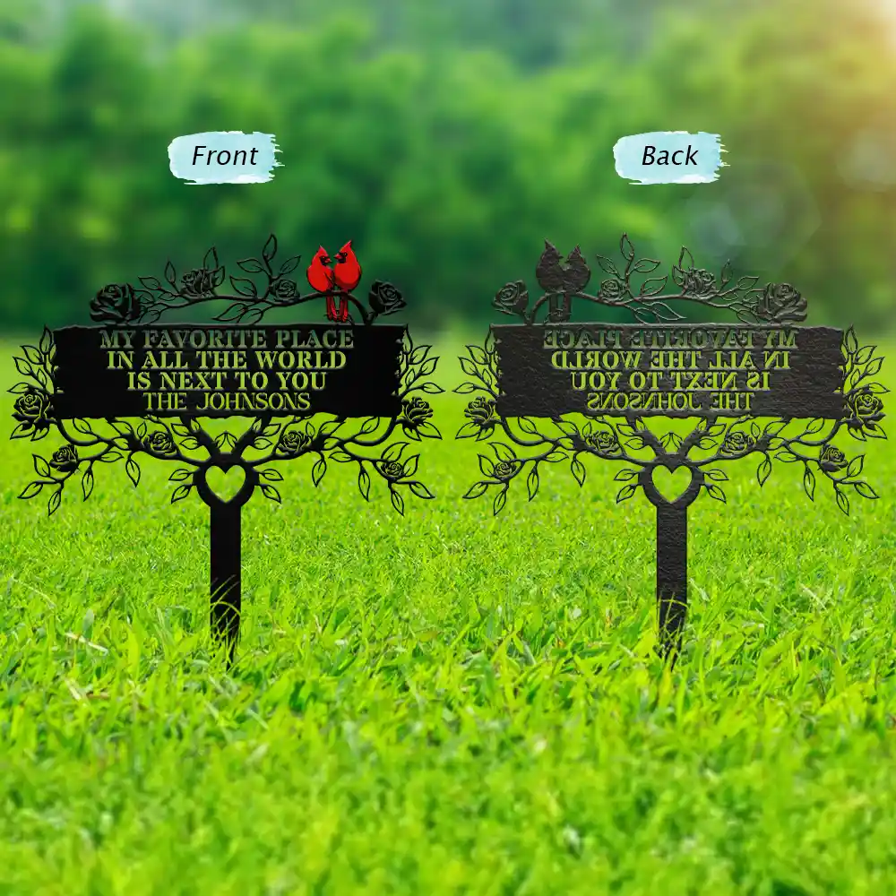 Family Together Home Sweet Home - Personalized Metal Garden Stake - Image 2
