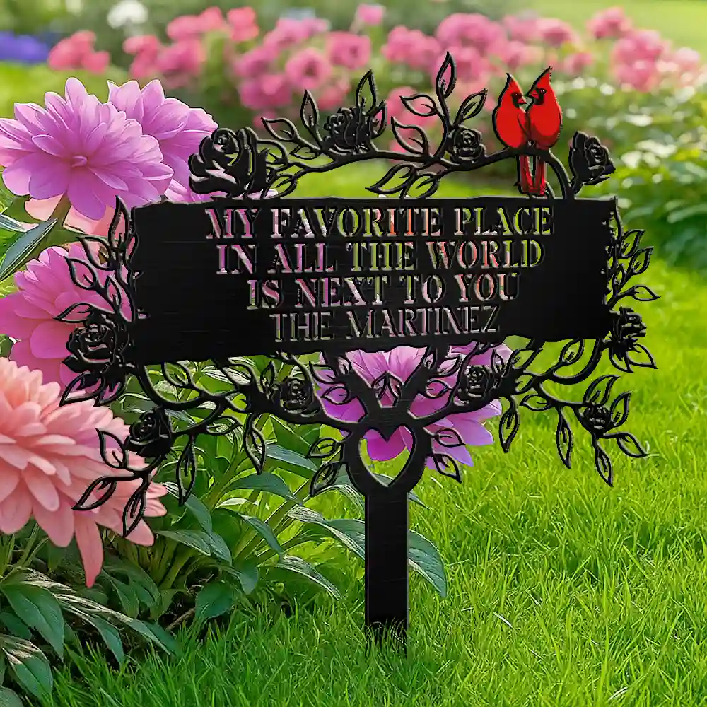 Family Together Home Sweet Home - Personalized Metal Garden Stake - Image 4