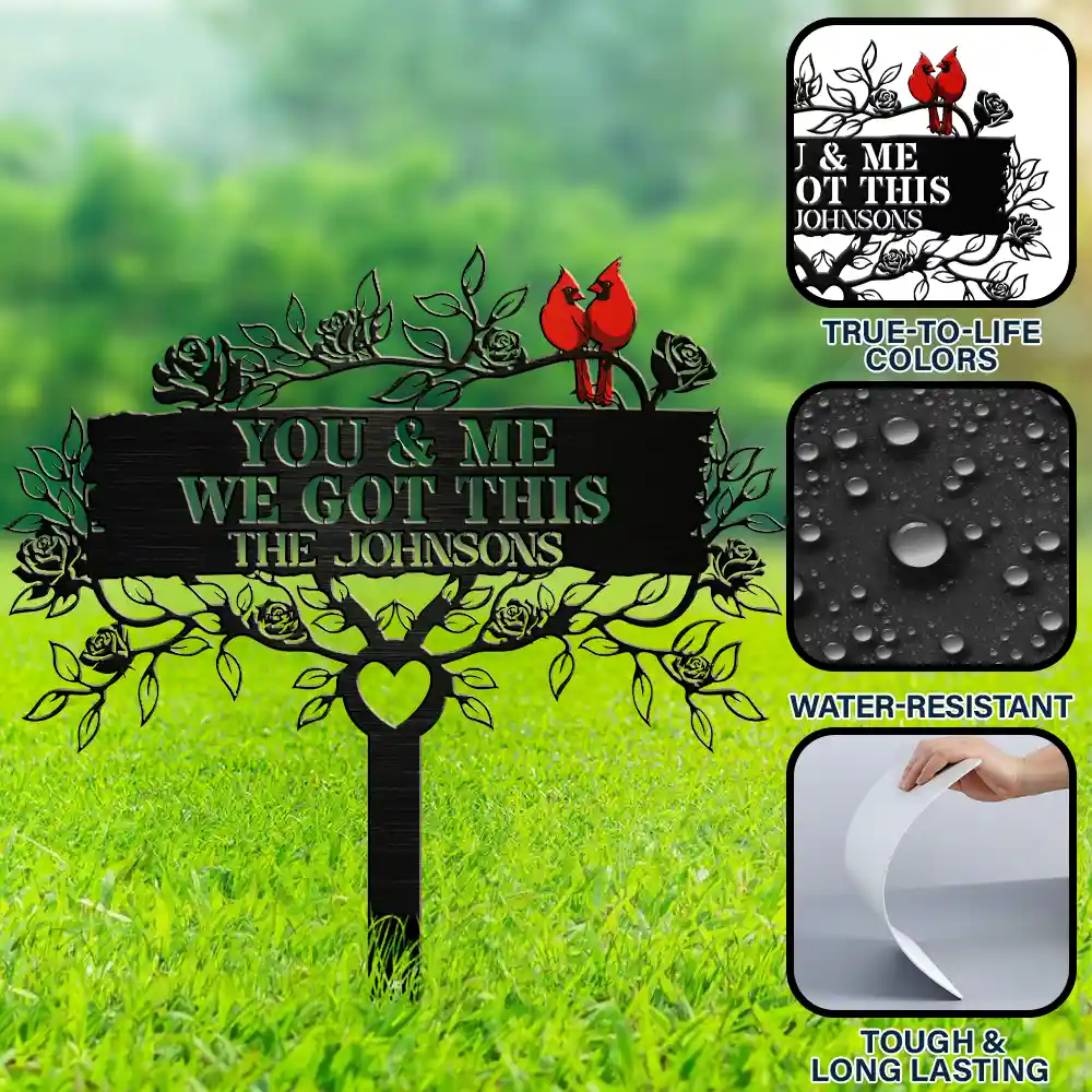 Family Together Home Sweet Home - Personalized Metal Garden Stake - Image 6