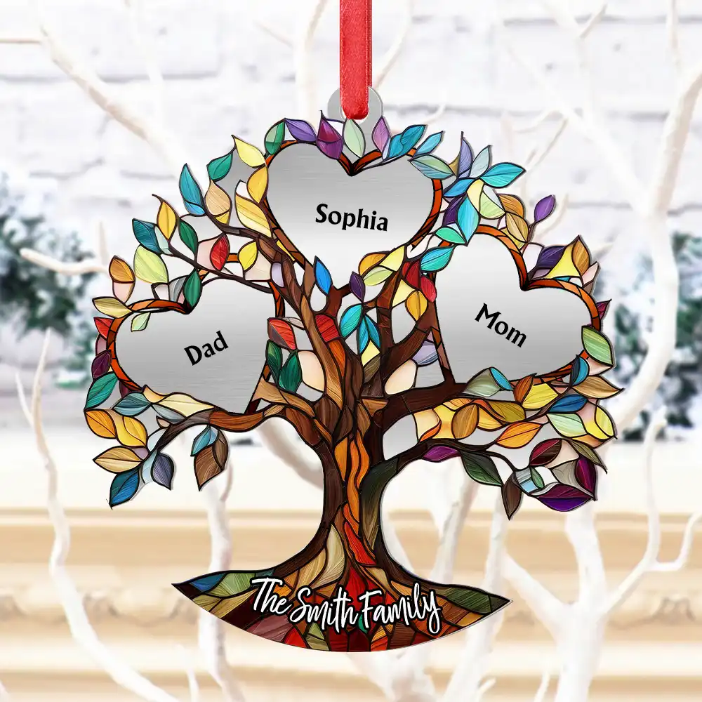 Family Unbreakable Bond Tree Of Life - Personalized Metal Ornament - Image 4
