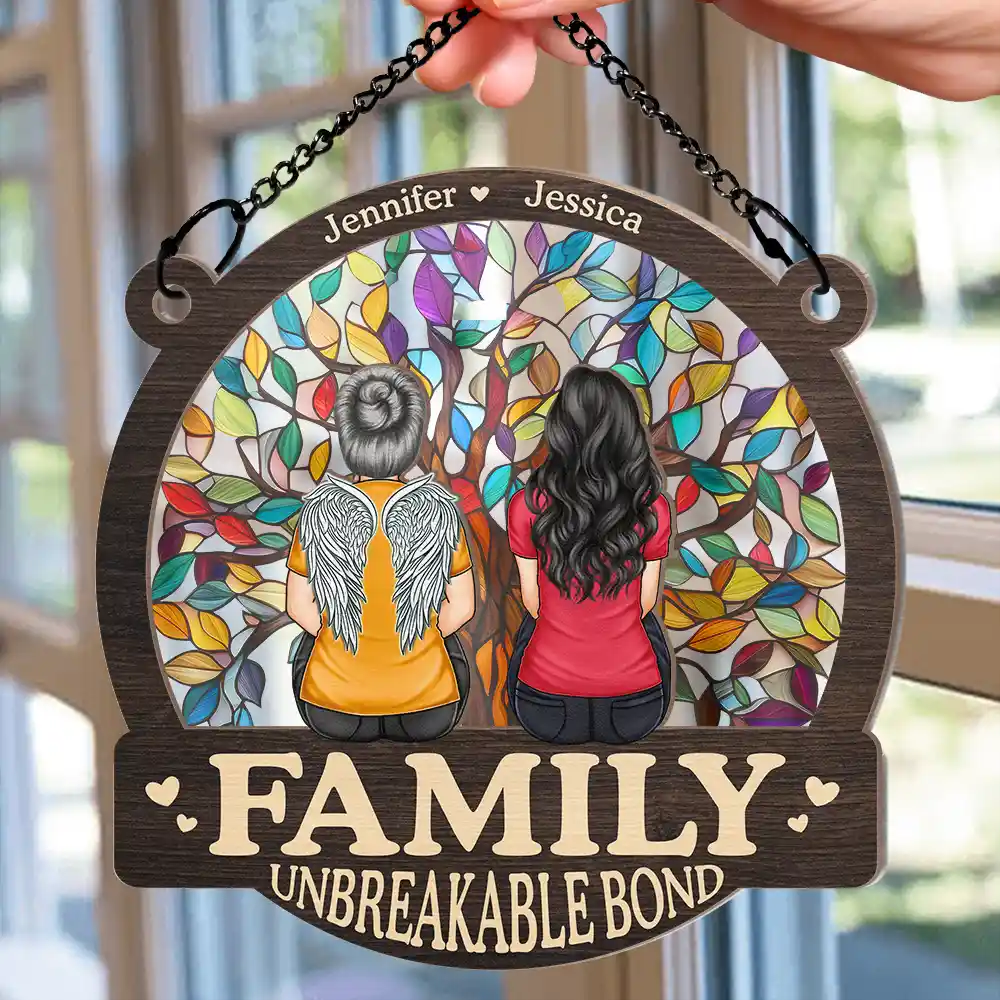 Family Unbreakable Bond Tree Of Life - Personalized Window Hanging Suncatcher Ornament - Image 2