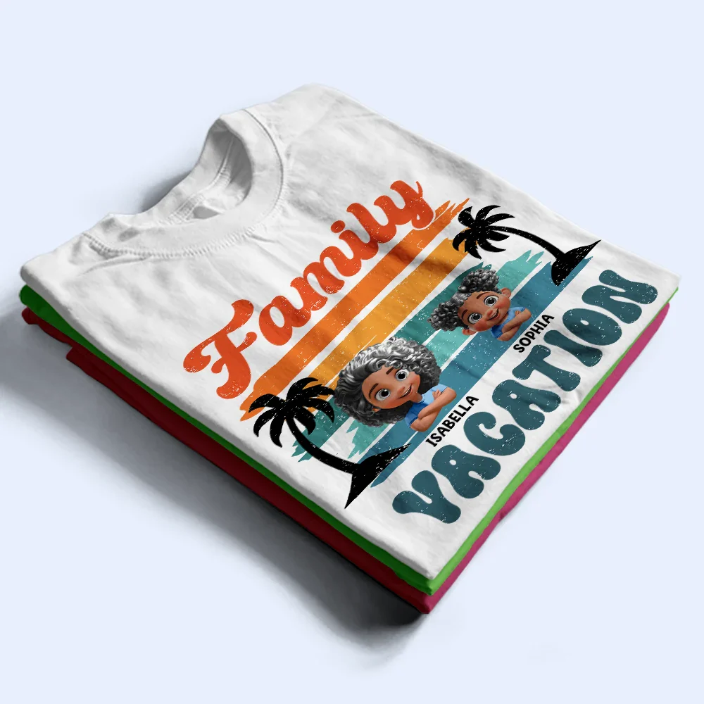 Family Vacation 3D Effect - Personalized T Shirt - Image 2