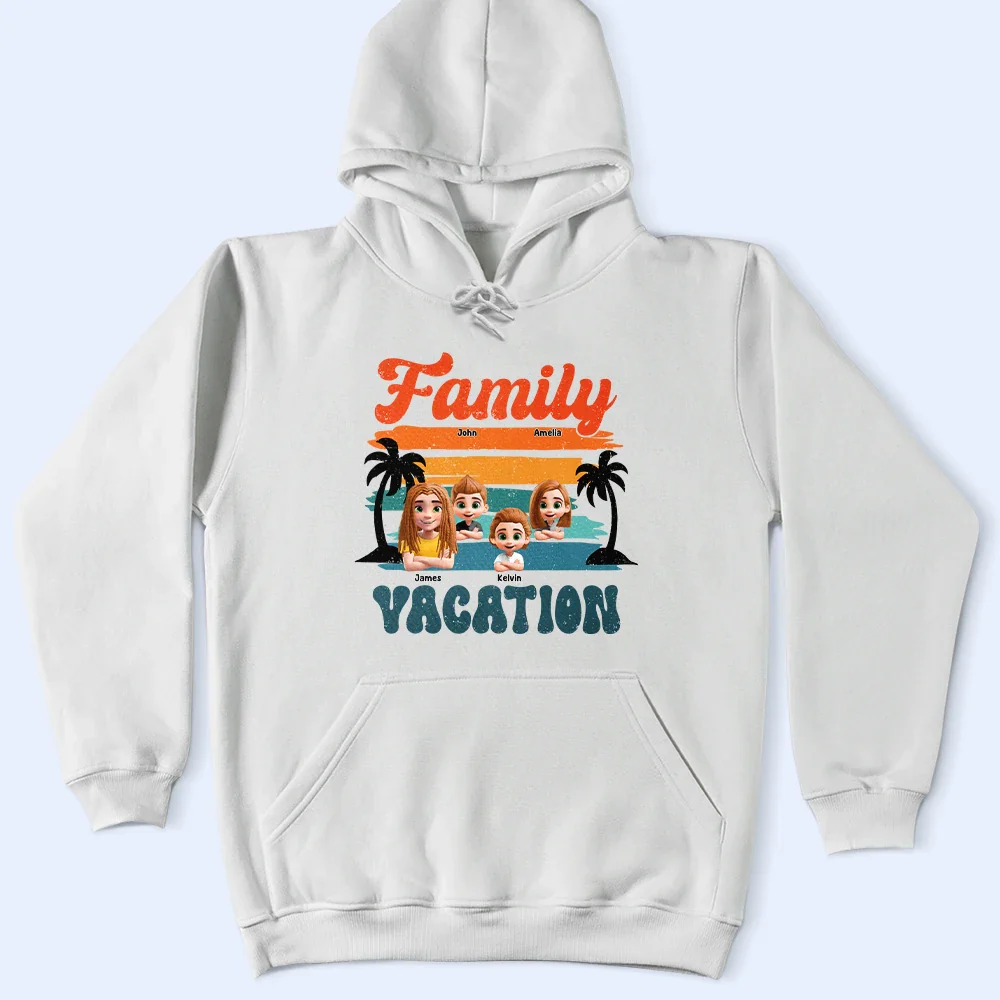 Family Vacation 3D Effect - Personalized T Shirt - Image 4