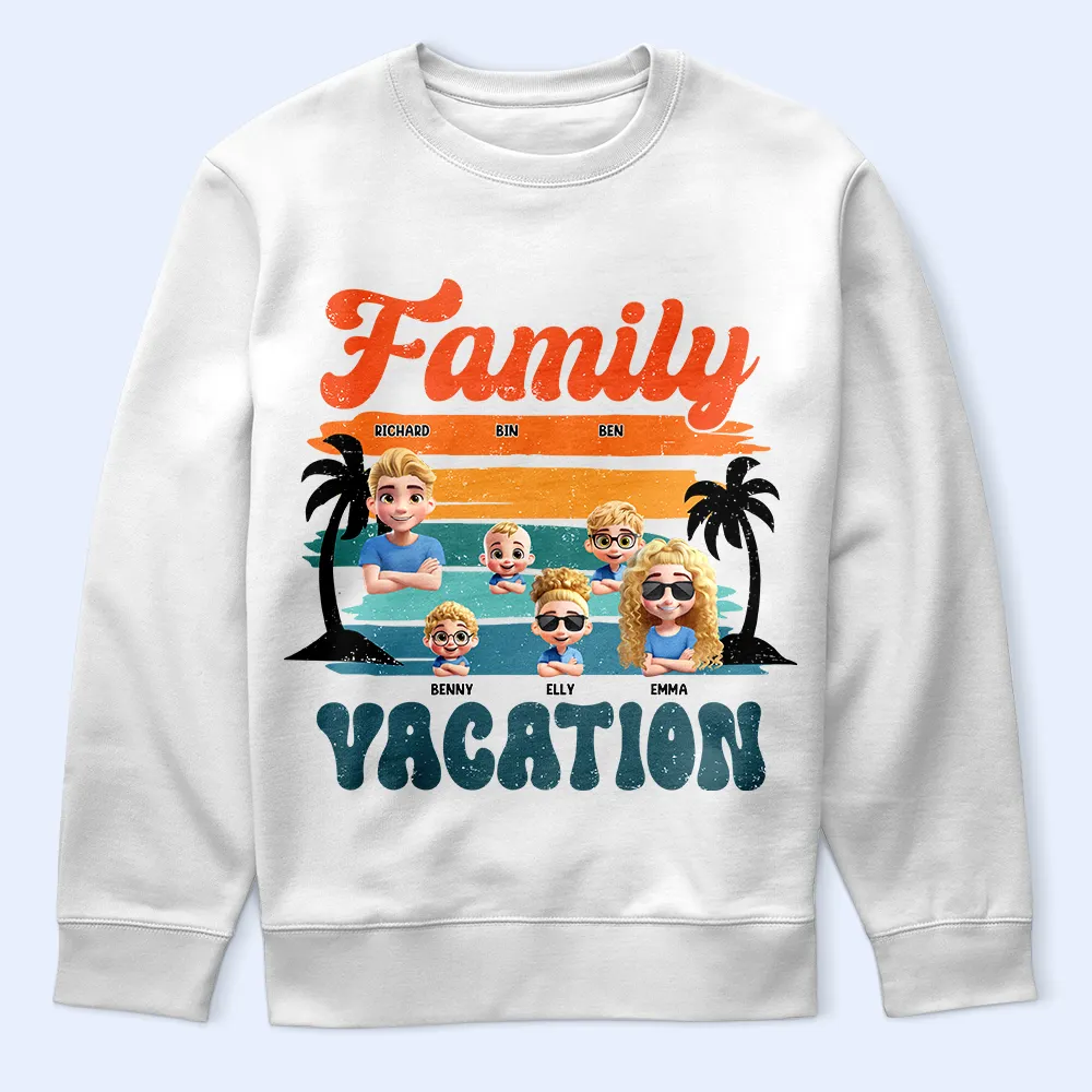 Family Vacation 3D Effect - Personalized T Shirt - Image 5